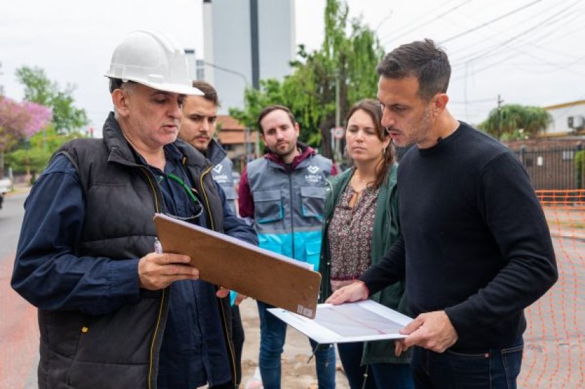 Parque Central Las Colonias: avanzan las obras de Lanús Gobierno en la Av. 29 de Septiembre