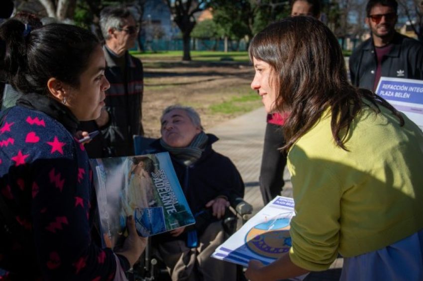 Cecilia «Ceci» Soler supervisó la obra de refacción integral de Plaza Belén en Bernal Oeste