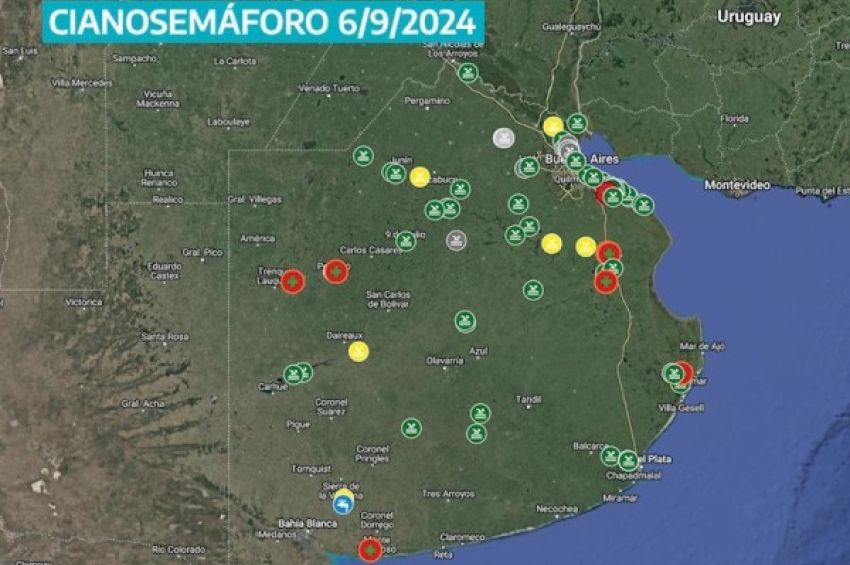 El Lago de la República de los Niños está en alerta roja por cianobacterias: seis municipios con alerta naranja
