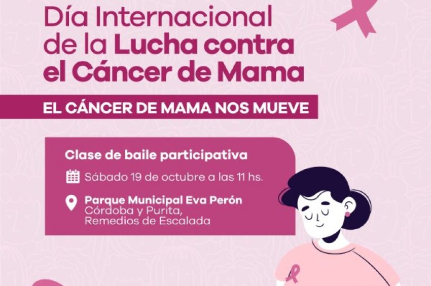Lanús Gobierno realizará una clase de baile participativa para concientizar sobre el cáncer de mama