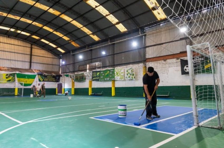 Lanús Gobierno continúa con la puesta en valor del Club Villa Besada