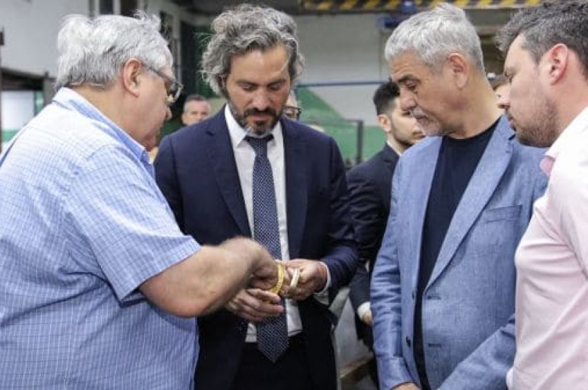 Ferraresi y Cafiero recorrieron una Pyme metalúrgica que exporta más del 60% de su producción