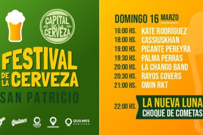 Nuevo «Festival cervecero, edición San Patricio» en el Parque Lineal Don Bosco