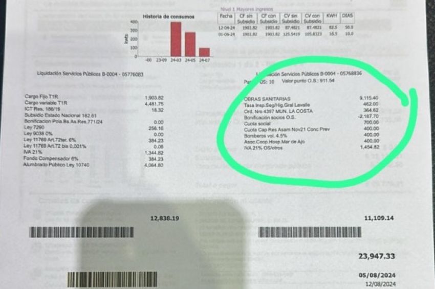 El Gobierno anunció que los municipios ya no podrán cobrar tasas en las facturas de servicios públicos