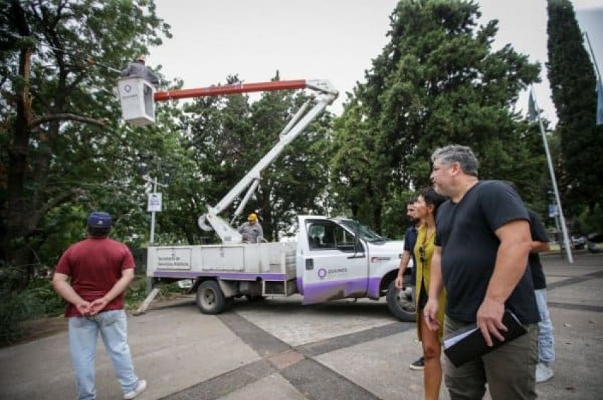 Mayra supervisó una jornada de limpieza integral en Bernal