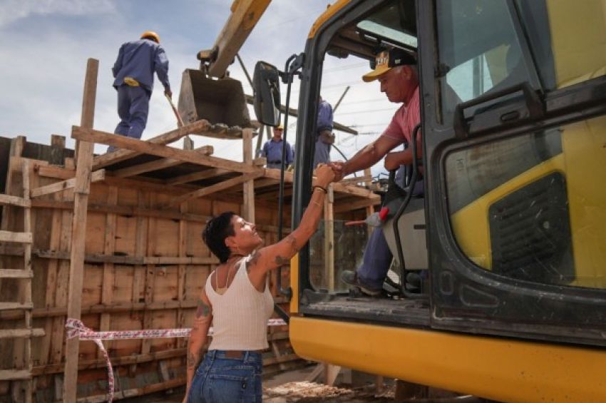 Mayra participó de la puesta en funcionamiento de las nuevas tolvas del Ecoparque