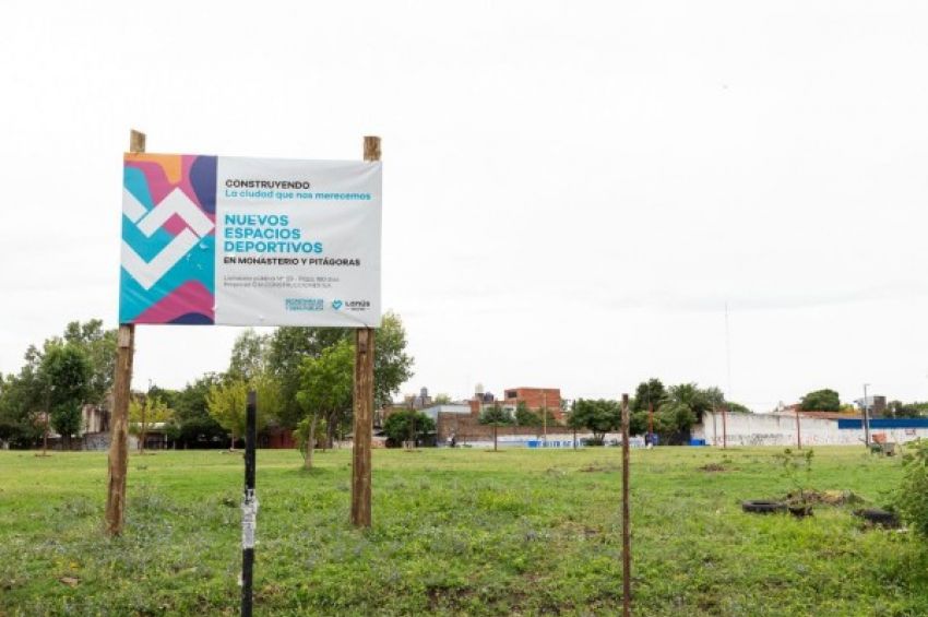 Lanús Gobierno avanza con las obras de un nuevo espacio multideportivo en el Parque Lineal Monte Chingolo