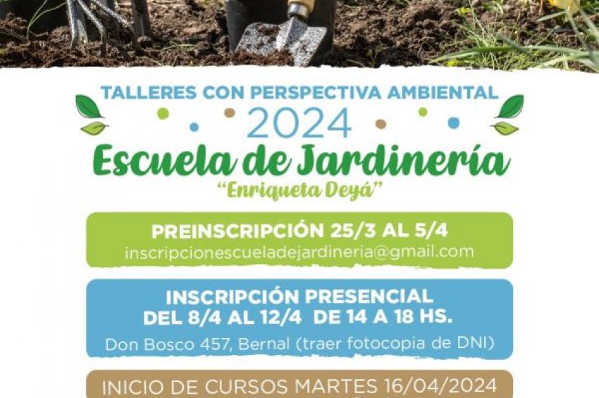 Abre la inscripción a los talleres de la Escuela de Jardinería Enriqueta Deyá, en Bernal
