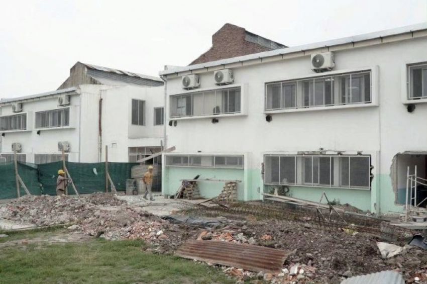 Realizan obras de ampliación y refacción general en la Escuela Secundaria N° 27 de Dock Sud