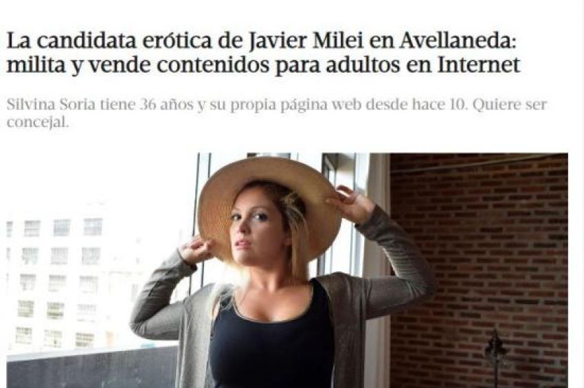 Clarín presentó a una «candidata erótica de Milei» en Avellaneda y ya generó polémica