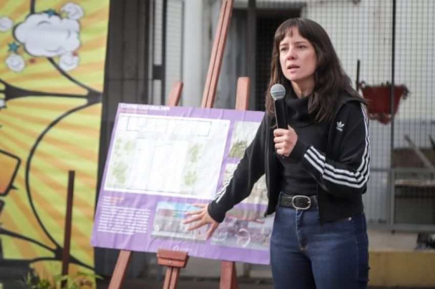 Cecilia Soler supervisó el avance de la obra del Centro Cultural y Biblioteca IAPI