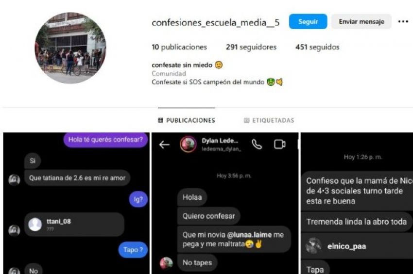 Colegios privados preocupados por el bullying en cuentas «Chismes» y «Confesiones» en redes sociales