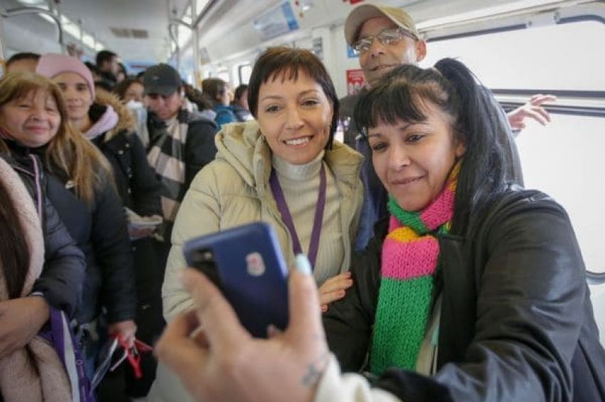 Mayra visitó la obra de la nueva estación «Héroes de Malvinas» en Quilmes Sur