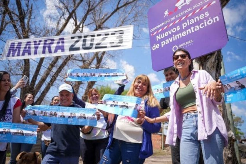 Mayra con vecinos y vecinas: «Les pido que nos sigamos acompañando para continuar mejorando todo Quilmes»