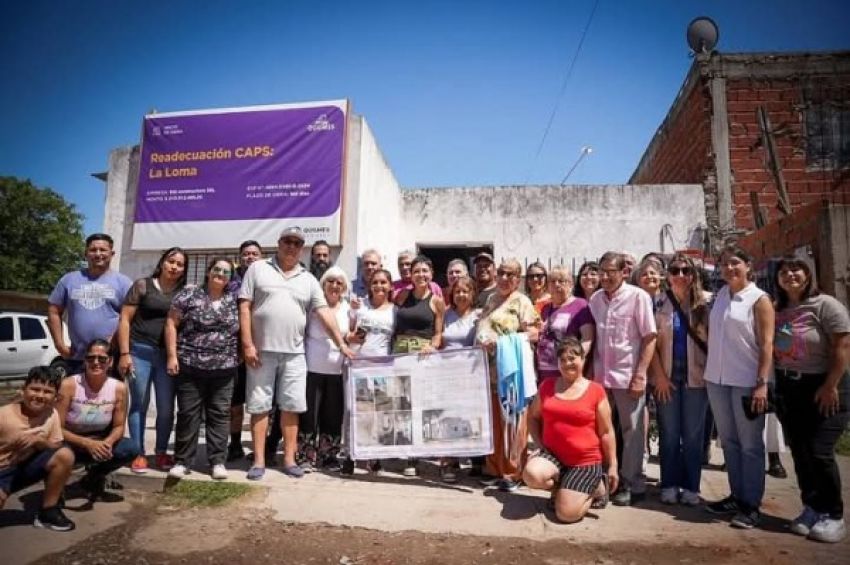 Mayra recorrió la obra de readecuación integral del CAPS La Loma con financiamiento 100% municipal