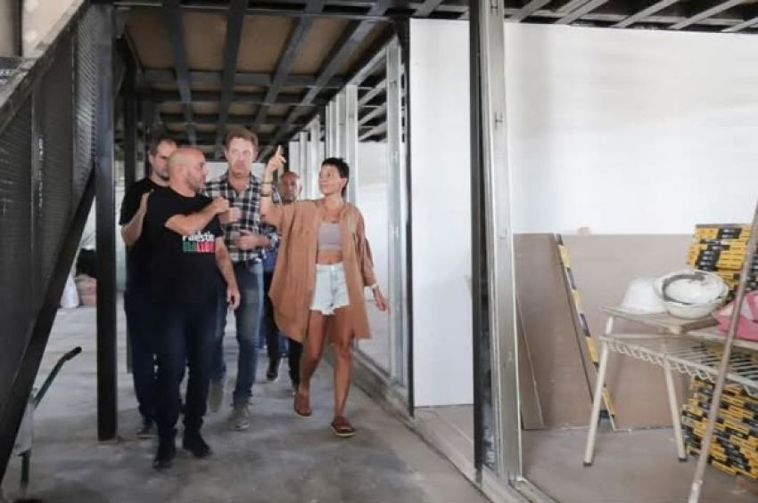 Mayra supervisó el avance de las obras de refacción y ampliación de la EES Nº 16 de Quilmes Oeste