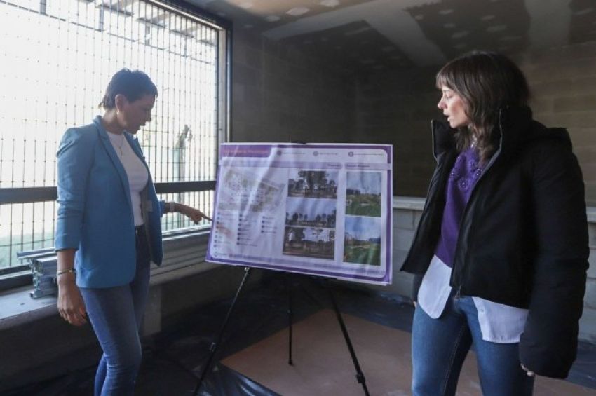 Mayra recorrió el avance de obra de la nueva Veterinaria Municipal en Don Bosco