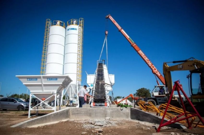 La construcción de la nueva Planta de Hormigón Municipal de Quilmes entró en su etapa final