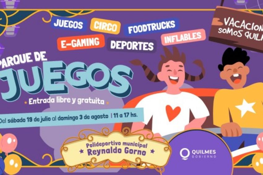 Llega el «Parque de Juegos» al polideportivo municipal de Quilmes