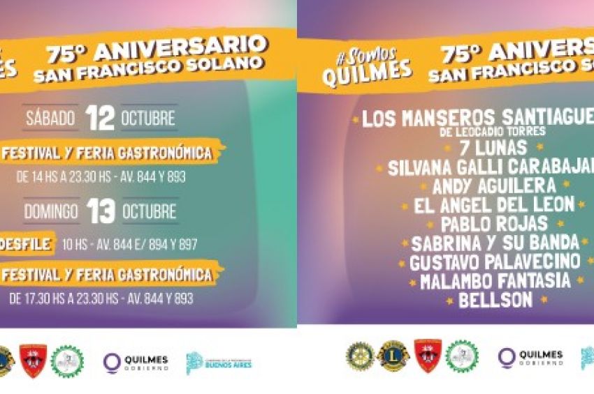 Solano celebra su 75º aniversario con el desfile cívico tradicionalista, ferias y shows musicales