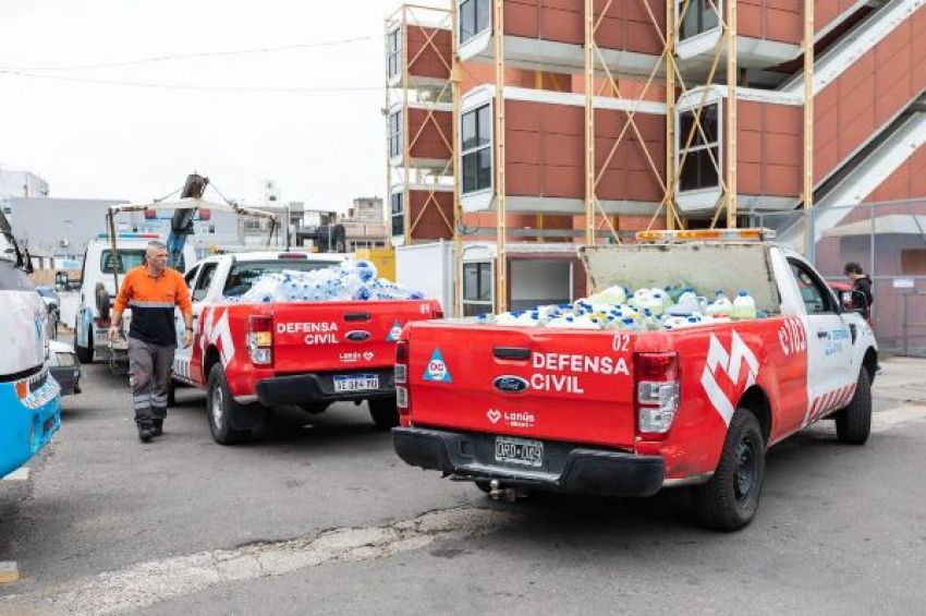 Lanús Gobierno envió donaciones a Bahía Blanca