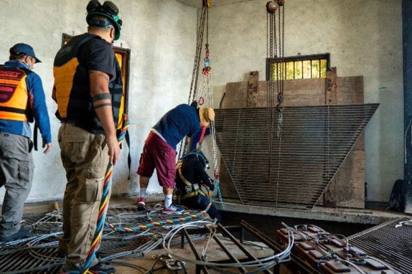 Por razones climáticas AySA reprogramó la inspección en la Planta potabilizadora Gral. Belgrano