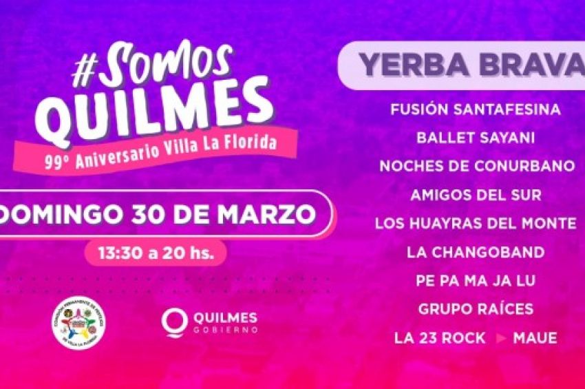 Festejos por el 99º aniversario de Villa La Florida con el cierre de Yerba Brava